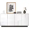 Image de Buffet 4 porte(s) 0 tiroir(s) - 160 cm blanc panneau de particules buffet blanc