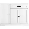 Image de Buffet de cuisine 3 portes 1 tiroir - 107 cm blanc mdf buffet de cuisine blanc