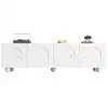 Image de Meuble tv blanc 180,5 cm mdf meuble tv blanc