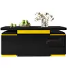 Image de Table basse relevable rectangulaire noir - 50x100 cm mdf table basse noir