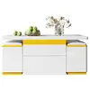 Image de Table basse relevable rectangulaire blanc - 50x100 cm mdf table basse blanc