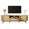 Image de Meuble tv bois clair 165 cm mdf meuble tv bois clair