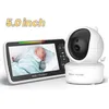 Image de Babyphone Vidéo- PIMPIMSKY- Babyphone-Bébé Moniteur Caméra avec Écran 5.0 Pouces Vision Nocturne Température Ambiante