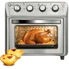 Image de Four Friteuse À Air 26L Inox 1600W 90-230°C 60 Min Multifonction Air Fry/Cake/Pizza/Grill Avec Panier Et Plateau Prise UE