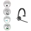 Image de Casque Logitech Wireless Headset Mono H820e - Sans fil - Témoins lumineux - Commandes intégrées