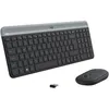 Image de Combo Clavier et Souris - LOGITECH - MK470 - Sans Fil 2.4 GHz - AZERTY Belge - Ultra-Fin Noir