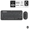 Image de Ensemble Clavier Azerty Et Souris Sans Fil Bluetooth Logitech Pebble 2 Combo Graphite