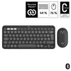 Image de Ensemble clavier Azerty et souris sans fil Bluetooth Logitech Pebble 2 Combo Graphite