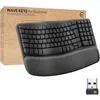 Image de Logitech Wave Keys for BusinessClavier Ergonomique sans Fil avec Repose-Poignets rembourré - Graphite