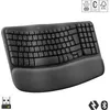 Image de Clavier sans fil ergonomique - Logitech - Wave Keys - Bluetooth - Tchèque/Slovaque - Interrupteur à ciseaux