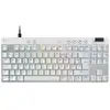Image de Clavier logitech g pro x tkl rapid, gaming filaire sans pave numerique avec touches analogiques magnetiques, rvb - blanc