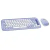 Image de Ensemble clavier et souris sans fil logitech pop icon combo bluetooth lilas