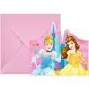 Image de Cartes D'invitations Et Enveloppes Disney Princesses Fsc - Cendrillon Et Belle