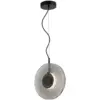 Image de Zambelis halo suspension halo 28 cm, noir mat, verre fumé, led 3000k