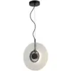 Image de Zambelis halo suspension halo 35 cm, noir mat, verre transparent, led 3000k