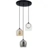 Image de Zambelis halo suspension halo cluster, noir mat, verre fumé transparent, led 3000k