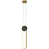 Image de Zambelis viora suspension viora 12,3 cm, anneau noir mat et or mat, led 3000k, dimmable
