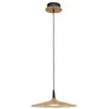 Image de Zambelis platres suspension platres dome en bois naturel - noir mat led 3000k