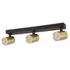 Image de Zambelis gramada barre de spots encastrés au plafond gramada noir mat - laiton brossé 3xgu10