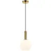 Image de Zambelis kyron suspension kyron 20 cm en forme de dôme, finition or mat, culot e27