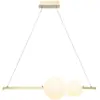 Image de Zambelis kallithea suspension kallithea bar, finition or mat, verre opale, led 3000k, intensité variable