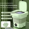 Image de Mini Machine À Laver - WIRLSWEAL - Modèle Pliable - 8L - Portable - Stérilisation Lumière Bleue