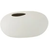 Image de Vase Design "ovale Céramique" 25cm Blanc Mat