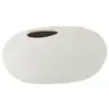 Image de Vase design ovale céramique 25cm blanc mat 1096