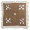 Image de Coussin Déco En Jute "miroirs" 45x47cm Naturel