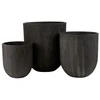 Image de Set De 3 Vases Céramique Noire Ocel