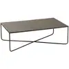 Image de Table De Salon Pieds Croix Métal Noir Lulu L 100 Cm