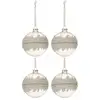 Image de Lot De 4 Boules De Noël "glace" 10cm Transparent