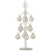 Image de Statuette Déco "sapin & Boules Noël" 30cm Argent