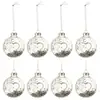 Image de Lot De 8 Boules De Noël Design "coeur" 6cm Argent