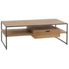 Image de Meuble Tv 1 Tiroir Bois Clair Et Pieds Métal Noir Loki L 120cm