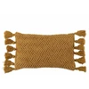 Image de Coussin Déco À Pompons "floche" 30x60cm Ocre