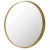 Image de Miroir Mural Rond Design Bord Métal 60cm Or