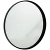 Image de Miroir Mural Rond Design Bord Métal 60cm Noir