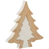 Image de Sapin De Noël À Poser "puzzle" 30cm Blanc & Naturel