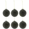 Image de Lot De 6 Boules De Noël "motifs" 8cm Vert Foncé
