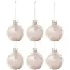 Image de Lot De 6 Boules De Noël "couronne" 8cm Rose