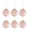 Image de Lot De 6 Boules De Noël "fleurs Opale" 8cm Rose