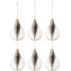 Image de Lot De 6 Boules De Noël "plumes" 11cm Transparent