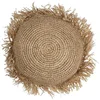 Image de Coussin Déco En Raphia "jeff" 40cm Naturel