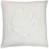 Image de Coussin Déco "feuilles" 43x43cm Blanc