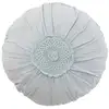 Image de Coussin Rond Déco "dentelle" 40cm Bleu