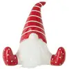 Image de Statuette Déco "père Noël Assis" 19cm Rouge & Blanc