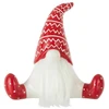 Image de Statuette Déco "père Noël Assis" 25cm Rouge & Blanc