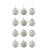 Image de Lot De 12 Boules De Noël "ornement" 8cm Argent