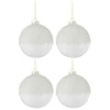 Image de Lot De 4 Boules De Noël "givre" 10cm Blanc